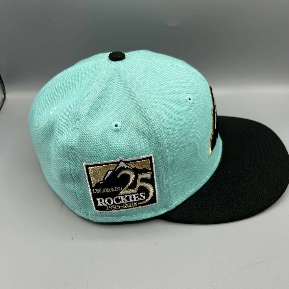 Colorado Rockies Hat Men 7 1/4 Blue Black 59Fifty New Era MLB Fitted Cap